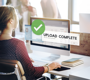Nonprofit representative uploading data